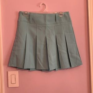 Turquoise Pleated Skirt